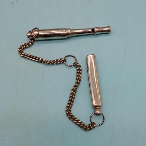 40A - Dog Whistle plus Medal of President Birmingham Dog Show 75th Anniversary.