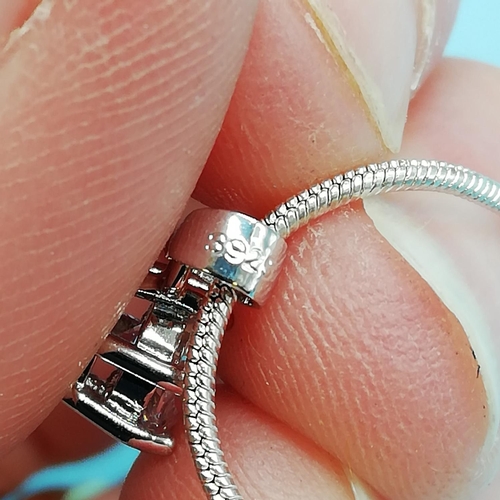 43 - Clear Solitaire Gem Pendant stamped S925 on 16