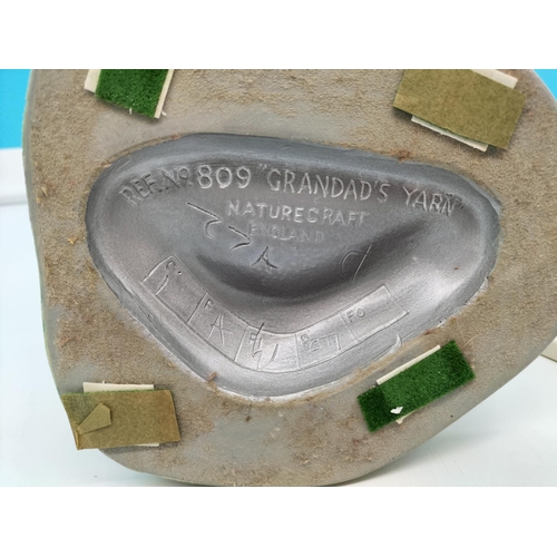 45 - Naturecraft Figure 'Grandad's Yarn' plus Another (with chip to Hat). Tallest being 25cm.