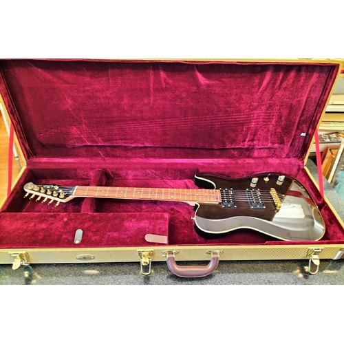 48 - Harley Benton Deluxe Series Guitar in Case. W/O.