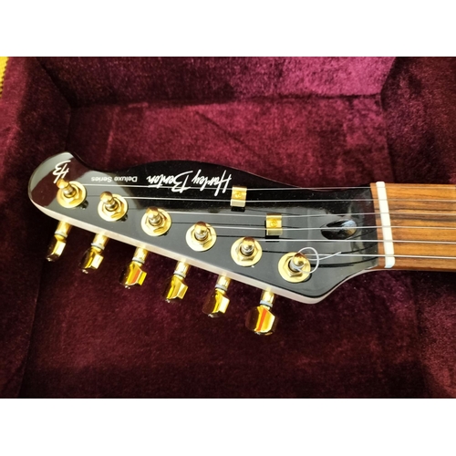 48 - Harley Benton Deluxe Series Guitar in Case. W/O.