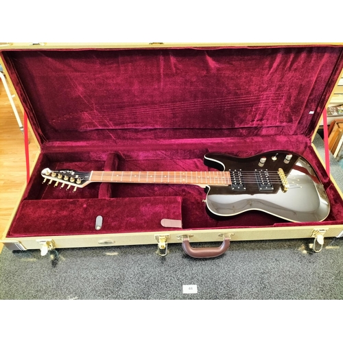 48 - Harley Benton Deluxe Series Guitar in Case. W/O.