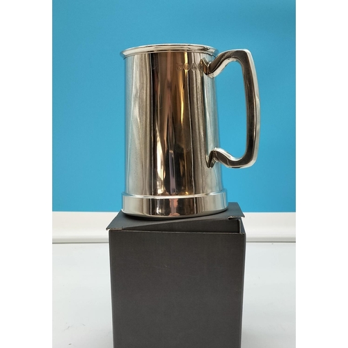 50 - Boxed Kings Shilling Pewter and Glass Bottomed Tankard.