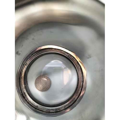 50 - Boxed Kings Shilling Pewter and Glass Bottomed Tankard.