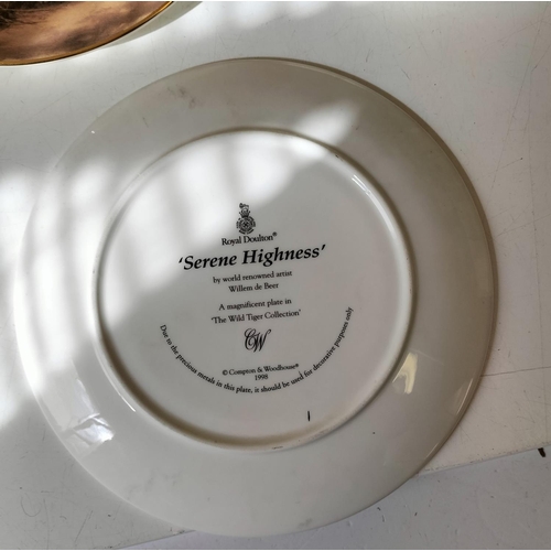 734 - Royal Doulton Wild Tiger Collection Plates (7).