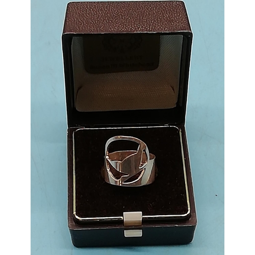 8 - Susan M Whitehead Silver RSPB 'Wren' Scarf/Child's Ring.