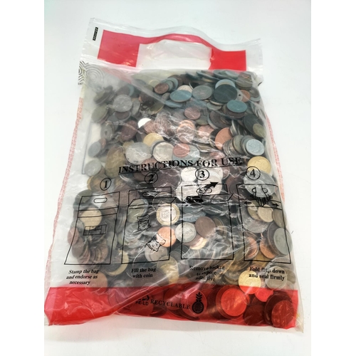 131 - 5kg Bag of World Coins. Unchecked.