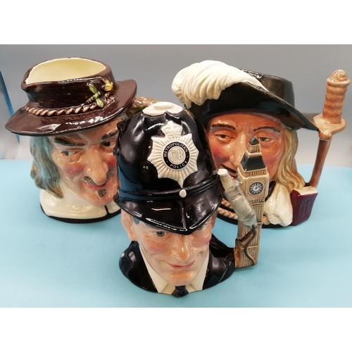 135 - Royal Doulton Character Jugs (3) - 'The London Bobby' D6744 (First Quality), The Compleat Angler - I... 