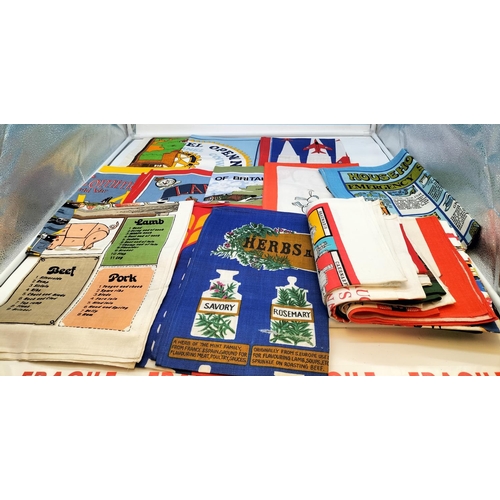 207 - Collection of Souvenir Advertising Tea Towels. Approx 20.