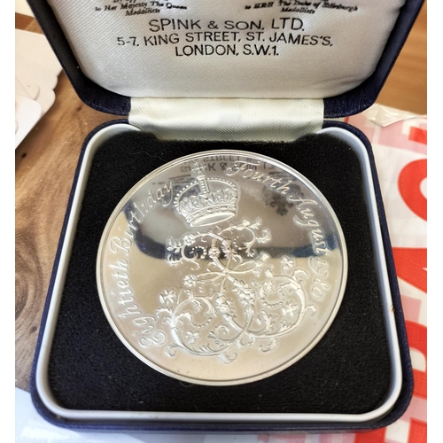 236 - Boxed Queen Elizabeth's 80th Birthday Medal. Issue Limit 2500. 82 Grams.