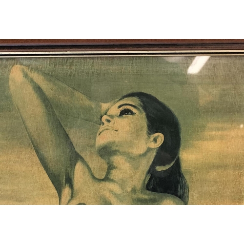 251 - Framed and Glazed Picture of a Nude Lady. 54cm x 44cm.