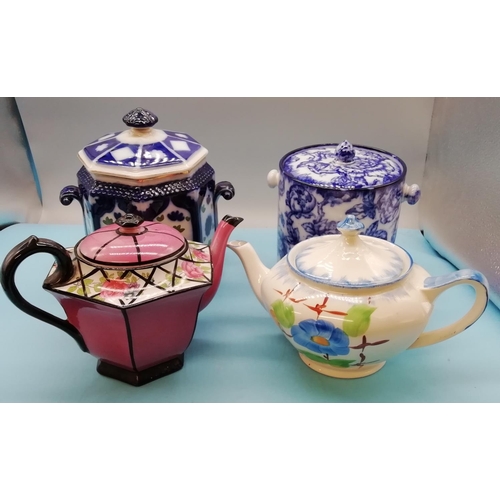 278 - Delton Ware, Burslem Rose Patterned Teapot, Hand Painted Teapot (A/F Chip to Spout), Keeling & Co Fl... 