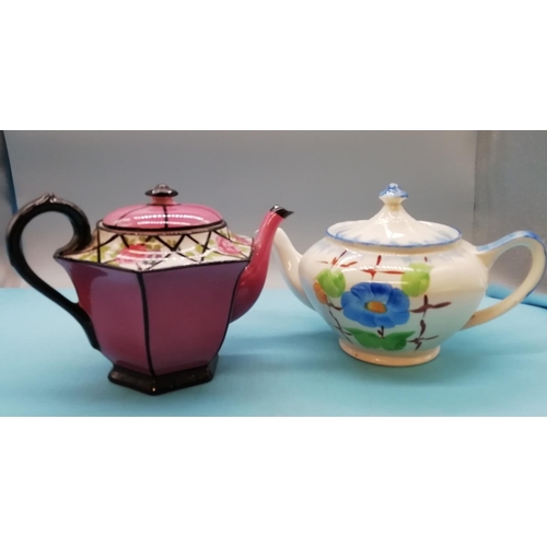 278 - Delton Ware, Burslem Rose Patterned Teapot, Hand Painted Teapot (A/F Chip to Spout), Keeling & Co Fl... 