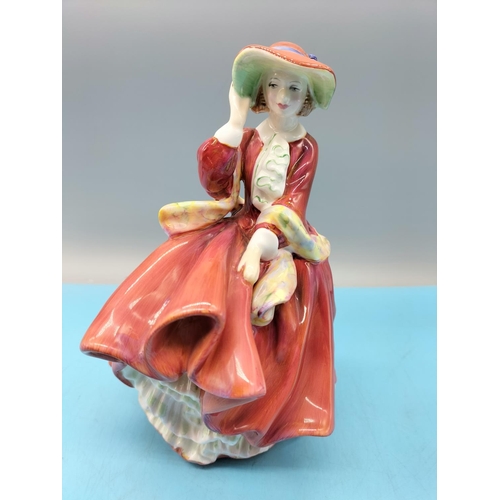 282 - Royal Doulton 19cm Lady Figure 'Top O'The Hill' HN1834. Best Quality.