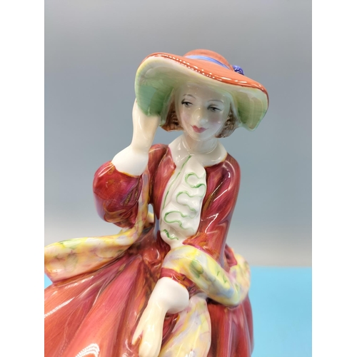 282 - Royal Doulton 19cm Lady Figure 'Top O'The Hill' HN1834. Best Quality.