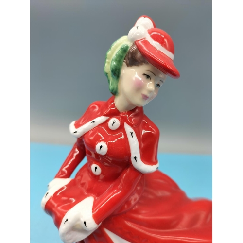 291 - Royal Doulton Pretty Ladies 18cm Lady Figure 'Christmas Celebrations' HN4721. Best Quality.