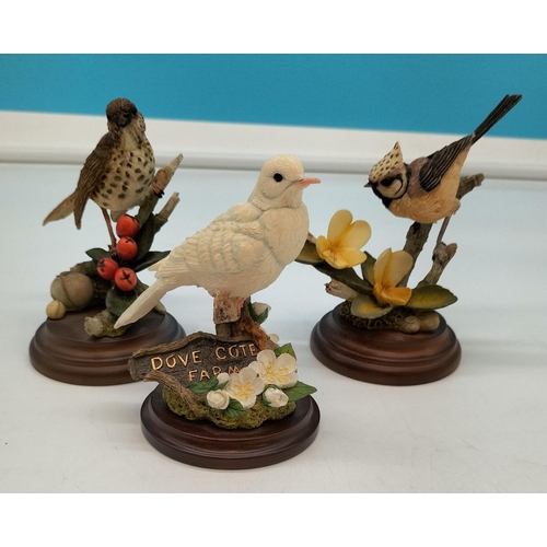 306 - Country Artists Bird Figures (3). 12cm Tall.