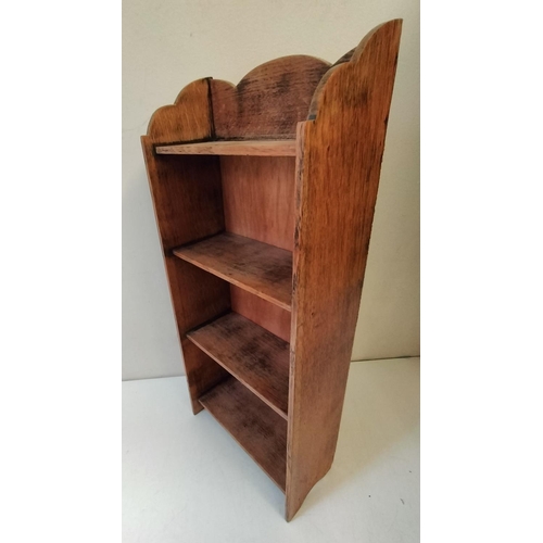 405 - Wooden Kitchen 4 Shelf Cabinet. 75cm x 32cm x 16cm. This Lot is Collection Only.