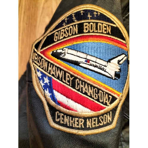 470 - XSmall/Child's Leather Jacket with Apollo Program Patches. New Old Stock. Unworn.