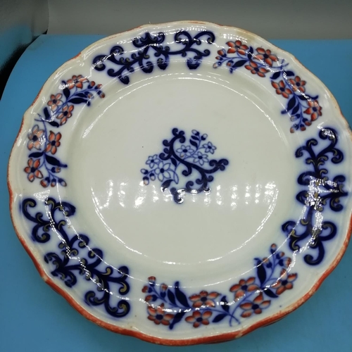 538 - Minton & Hollins c1850 'New Stone' Dinner Plates (7) 23cm Lunch Plates (2) plus Serving Platter 33cm... 