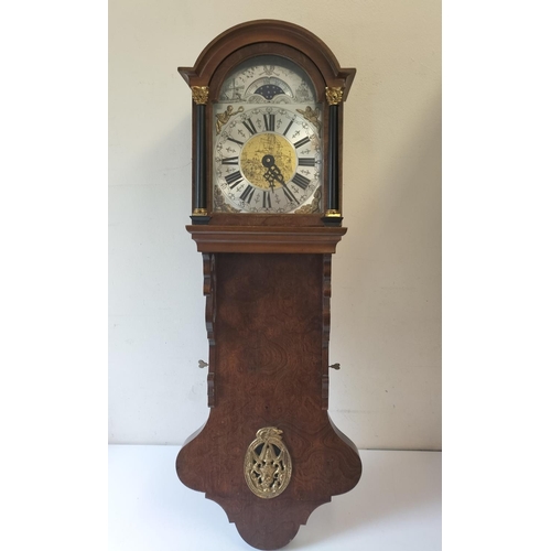 36 - Dutch Wall Clock. 95cm x 35cm x 18cm. This Lot is Collection Only.