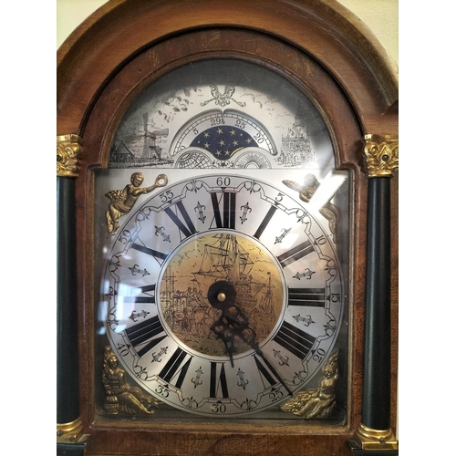 36 - Dutch Wall Clock. 95cm x 35cm x 18cm. This Lot is Collection Only.