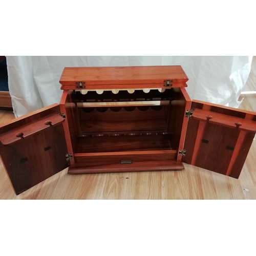 105 - Wooden Drinks Cabinet. 40cm High, 60cm x 35cm. This Lot is Collection Only.