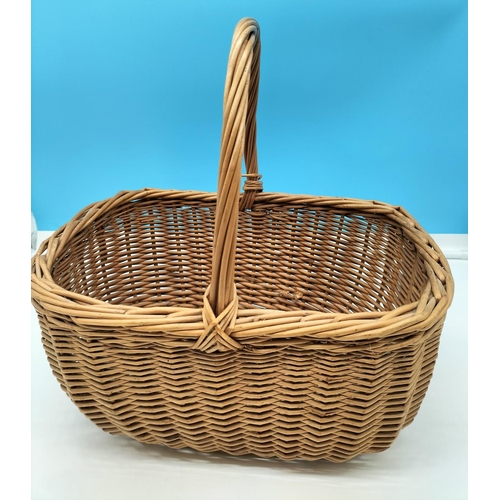 108 - Wicker Basket. 39cm High, 38cm x 30cm.