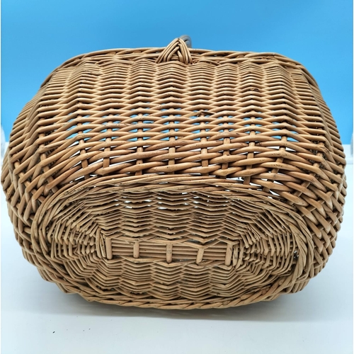 108 - Wicker Basket. 39cm High, 38cm x 30cm.