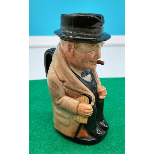 142 - Royal Doulton 'Winston Churchill' 14cm Toby Jug.