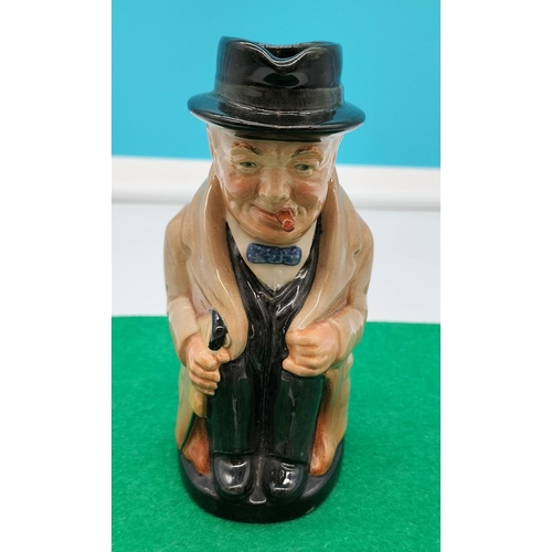 142 - Royal Doulton 'Winston Churchill' 14cm Toby Jug.