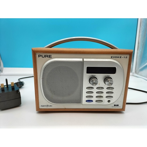 17 - Pure Evoke 1s DAB Radio W/O.