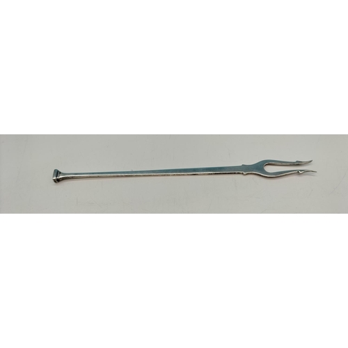 177 - Silver Hallmarked Pickle Fork. 21 Grams. 19cm Long.