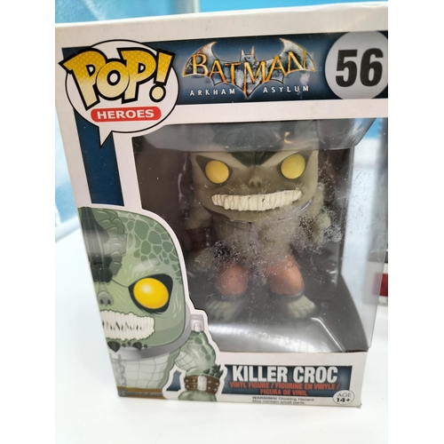 185 - Boxed Funko Pops Collection Figures (3) - Batman Killer Croc, Captain Marvel vs Chunhi and Guardians... 