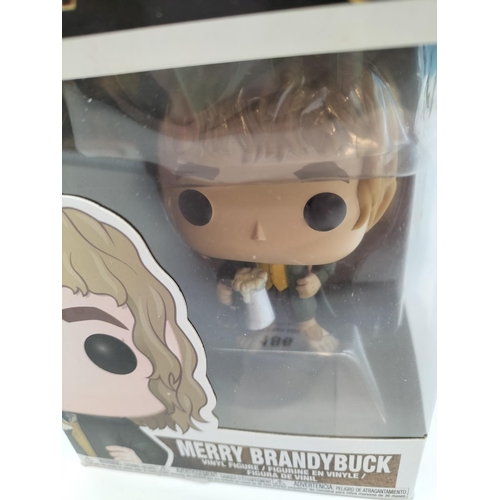 186 - Rare Boxed Funko Pop Movies Vinyl Figure 'Lord of the Rings, Merry Brandybuck 528.