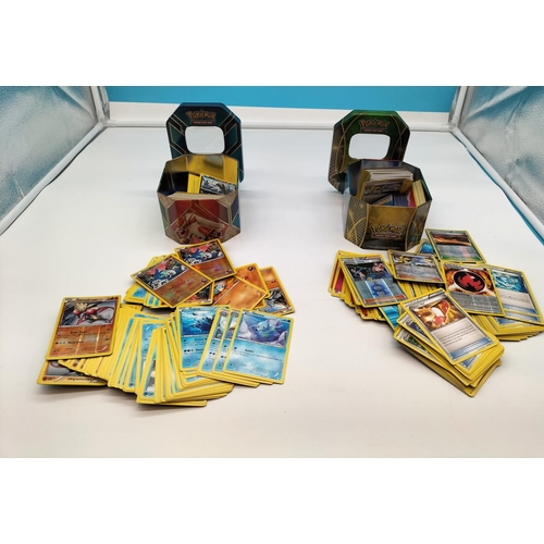 189 - Pokemon Trading Cards in 2 Tins.