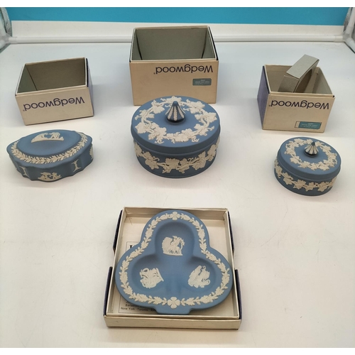 211 - Boxed Wedgwood Items (4) to include Large (12cm Diameter) Candy Box, Small Candy Box, Trinket Box an... 