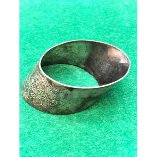 215 - Silver Hallmarked Napkin Ring. 34 Grams.