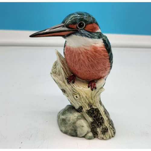 23 - J.Mack Fine Bone China 11cm Figure of a Kingfisher.