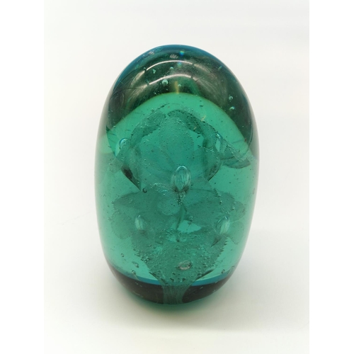 293 - Victorian Glass Dump. 10cm Tall. Small Mark to Side.