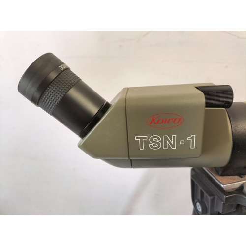 318 - Kowa TSN-1 Spotting Scope with Manfrotto Tripod. 43cm Long.