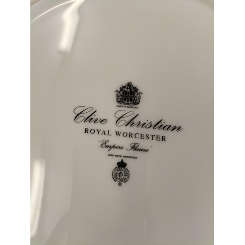 356 - Royal Worcester Clive Cristian Empire Flame Plate. 31.5cm.