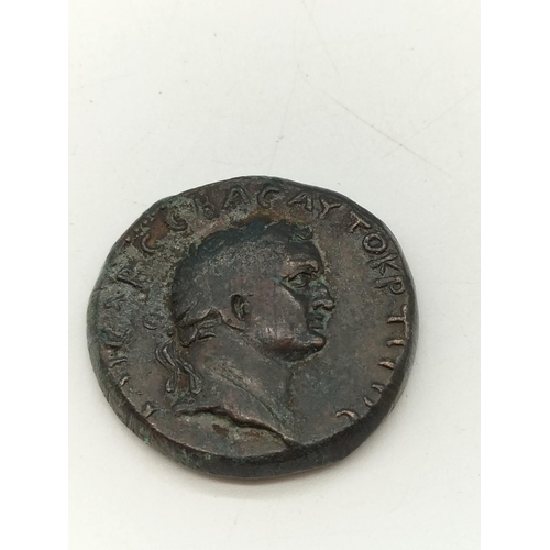 35A - Roman Bronze Coin. Approx 2.3cm Diameter.