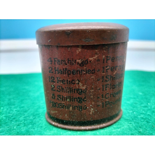 368 - Vintage Tin Post Office Money Box. 6cm High.