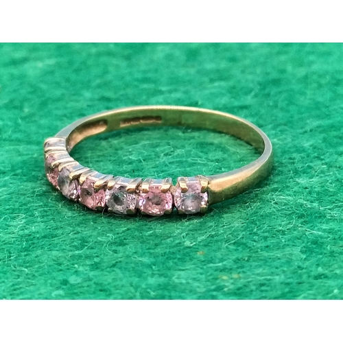 44 - 9ct Gold 375 Stone Set Ring. Size O.