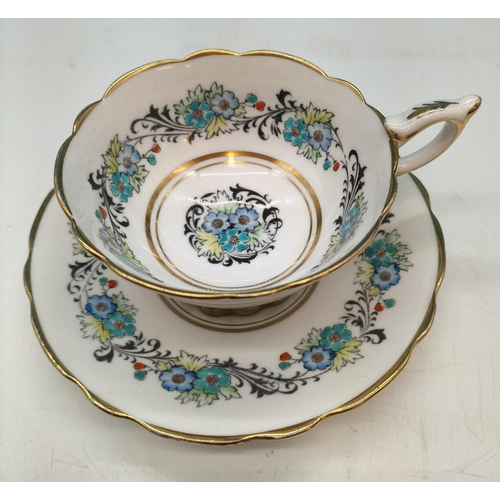 485 - Royal Stafford Hand Painted Cabinet Cup and Saucer.