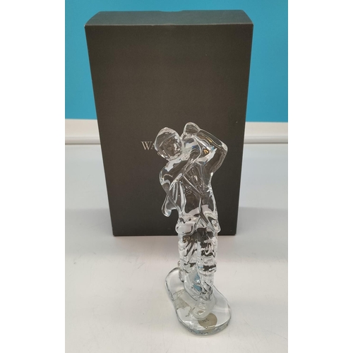 58 - Boxed Waterford Crystal 17cm Figure of a Male Golfer.