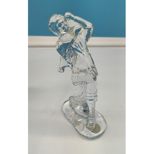 58 - Boxed Waterford Crystal 17cm Figure of a Male Golfer.