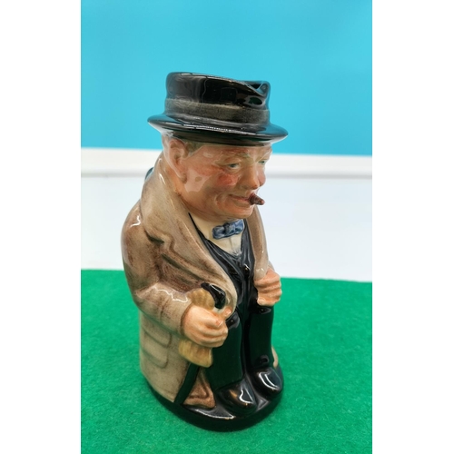 6 - Royal Doulton 'Winston Churchill' 15cm Toby Jug.