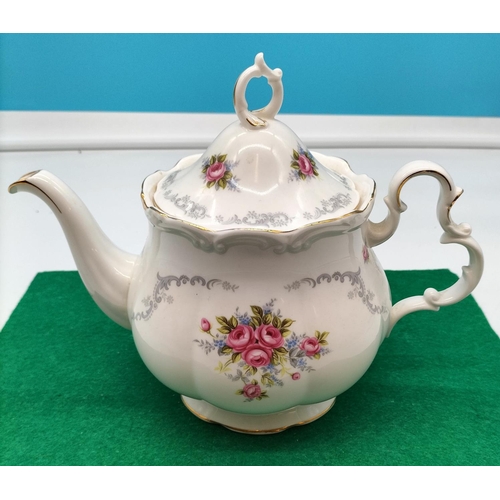 70 - Royal Albert Teapot in the 'Tranquility' Pattern. Seconds. 20cm High x 26cm.